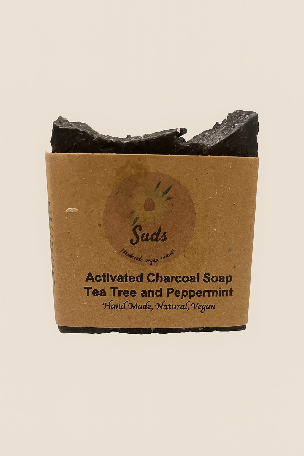 Vegan Activated Charcoal Soap with Tea Tree and Peppermint